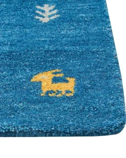 Tapete Gabbeh Em La Azul Escura 160 X 230 Cm Calti