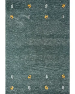 Tapete Gabbeh Em La Verde Escura 200 X 300 Cm Calti