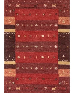 Tapete Gabbeh Em La Vermelha 160 X 230 Cm Sinanli