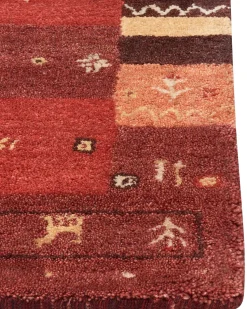 Tapete Gabbeh Em La Vermelha 160 X 230 Cm Sinanli