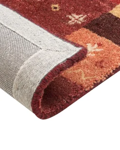 Tapete Gabbeh Em La Vermelha 160 X 230 Cm Sinanli