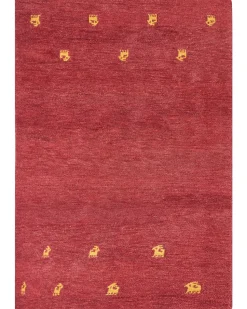 Tapete Gabbeh Em La Vermelha 160 X 230 Cm Yarali