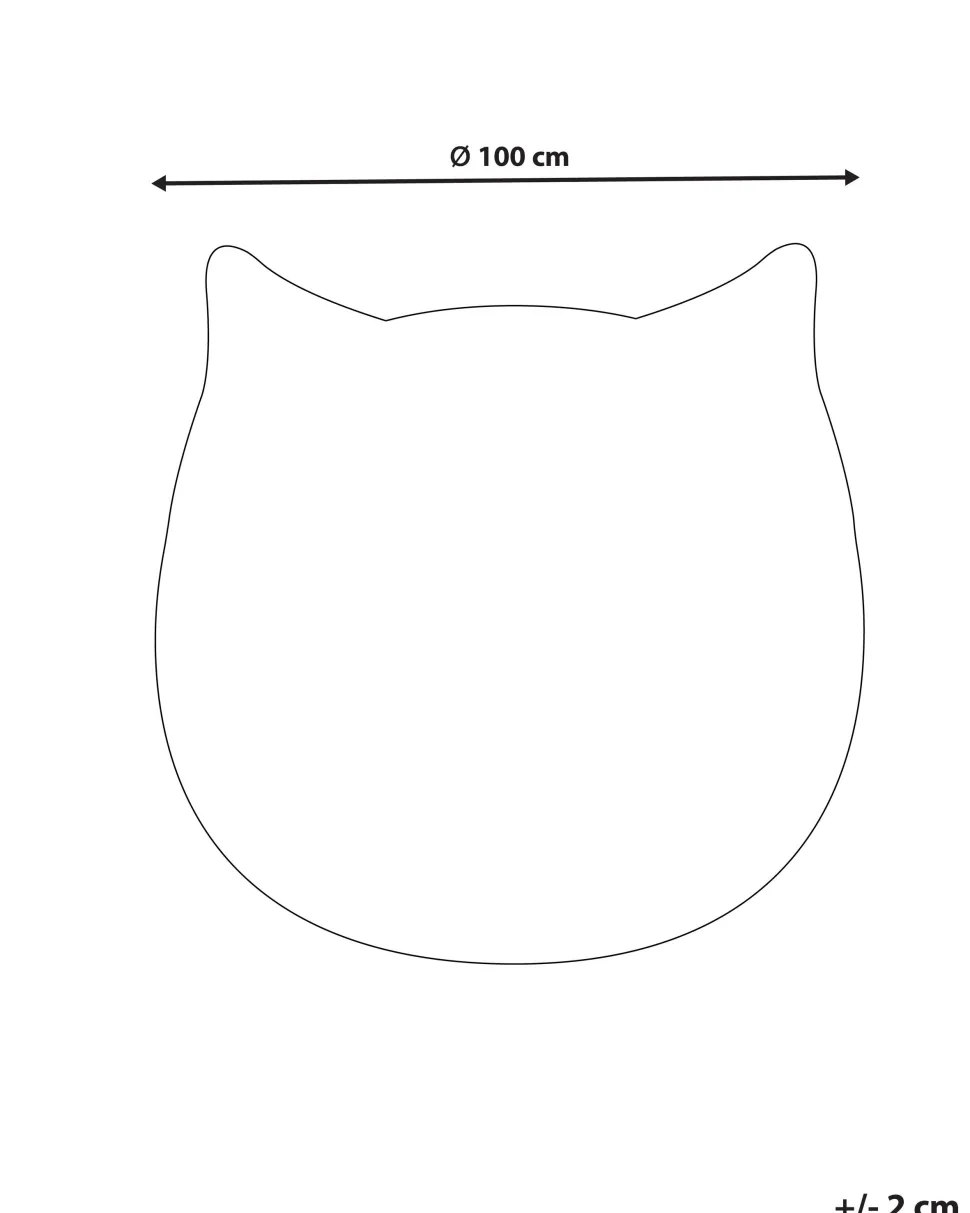 Tapete Infantil Com Desenho De Gato Cinzento 100 Cm Kitty