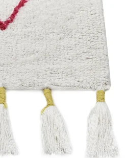 Tapete Infantil Em Algodao Branco E Rosa 160 X 230 Cm Cavus