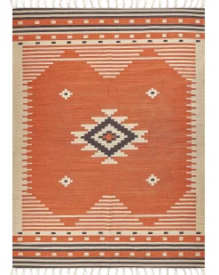 Tapete Kilim Em Algodao Laranja 160 X 230 Cm Gavar