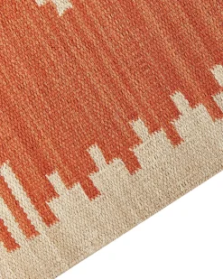 Tapete Kilim Em Algodao Laranja 160 X 230 Cm Gavar