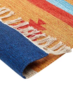Tapete Kilim Em Algodao Multicolor 200 X 300 Cm Taronik