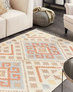 Tapete Kilim Em Algodao Multicolor 160 X 230 Cm Atan