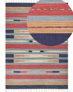 Tapete Kilim Em Algodao Multicolor 140 X 200 Cm Gandzak
