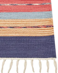 Tapete Kilim Em Algodao Multicolor 140 X 200 Cm Gandzak