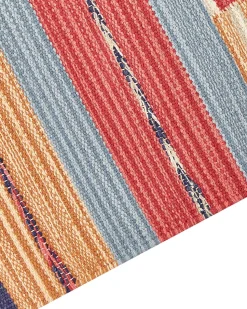 Tapete Kilim Em Algodao Multicolor 140 X 200 Cm Gandzak