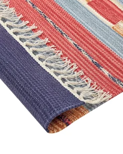 Tapete Kilim Em Algodao Multicolor 140 X 200 Cm Gandzak