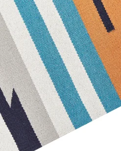 Tapete Kilim Em Algodao Multicolor 140 X 200 Cm Noratus