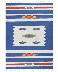 Tapete Kilim Em Algodao Multicolor 140 X 200 Cm Varser