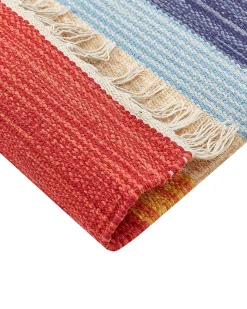 Tapete Kilim Em Algodao Multicolor 200 X 300 Cm Kamaris