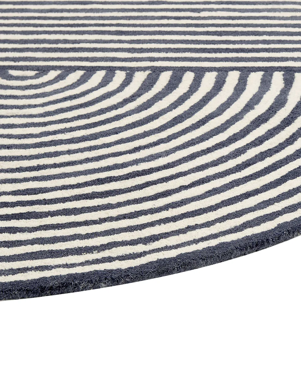 Tapete Oval De La Branco E Cinzento Grafite 140 X 200 Cm Kweta