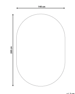 Tapete Oval De La Branco E Cinzento Grafite 140 X 200 Cm Kweta