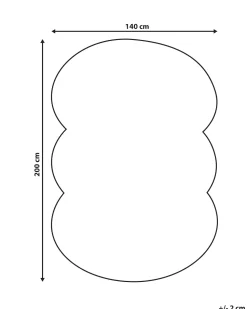 Tapete Oval De La Branco E Cinzento Grafite 140 X 200 Cm Zabol