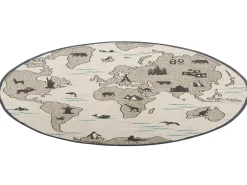 Tapete Para Criancas Cinzento E Creme 120 Cm Kesda