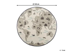 Tapete Para Criancas Cinzento E Creme 120 Cm Kesda