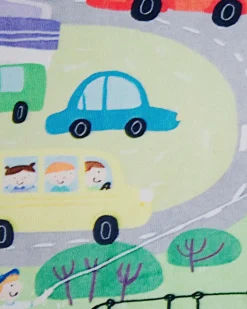 Tapete Para Criancas Com Desenho De Cidade 80 X 150 Cm Kemer