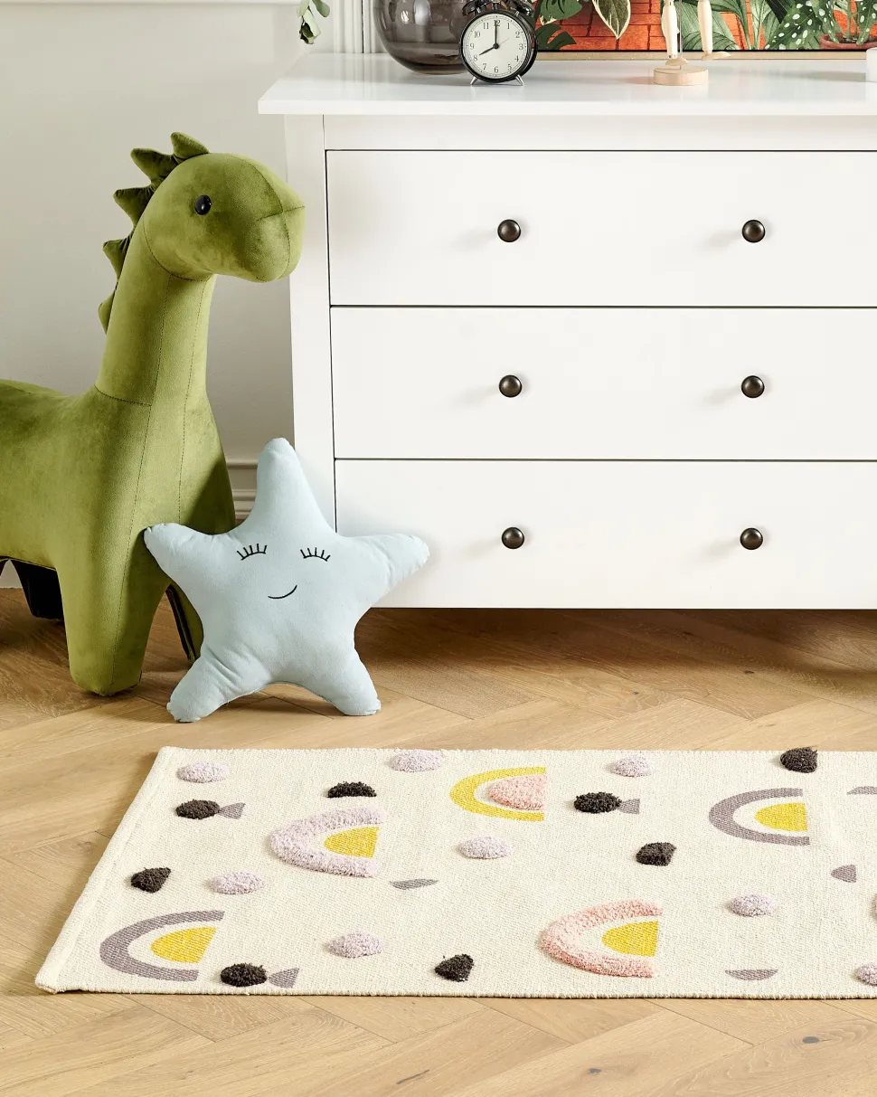 Tapete Para Criancas Em Algodao Multicolor 80 X 150 Cm Curup