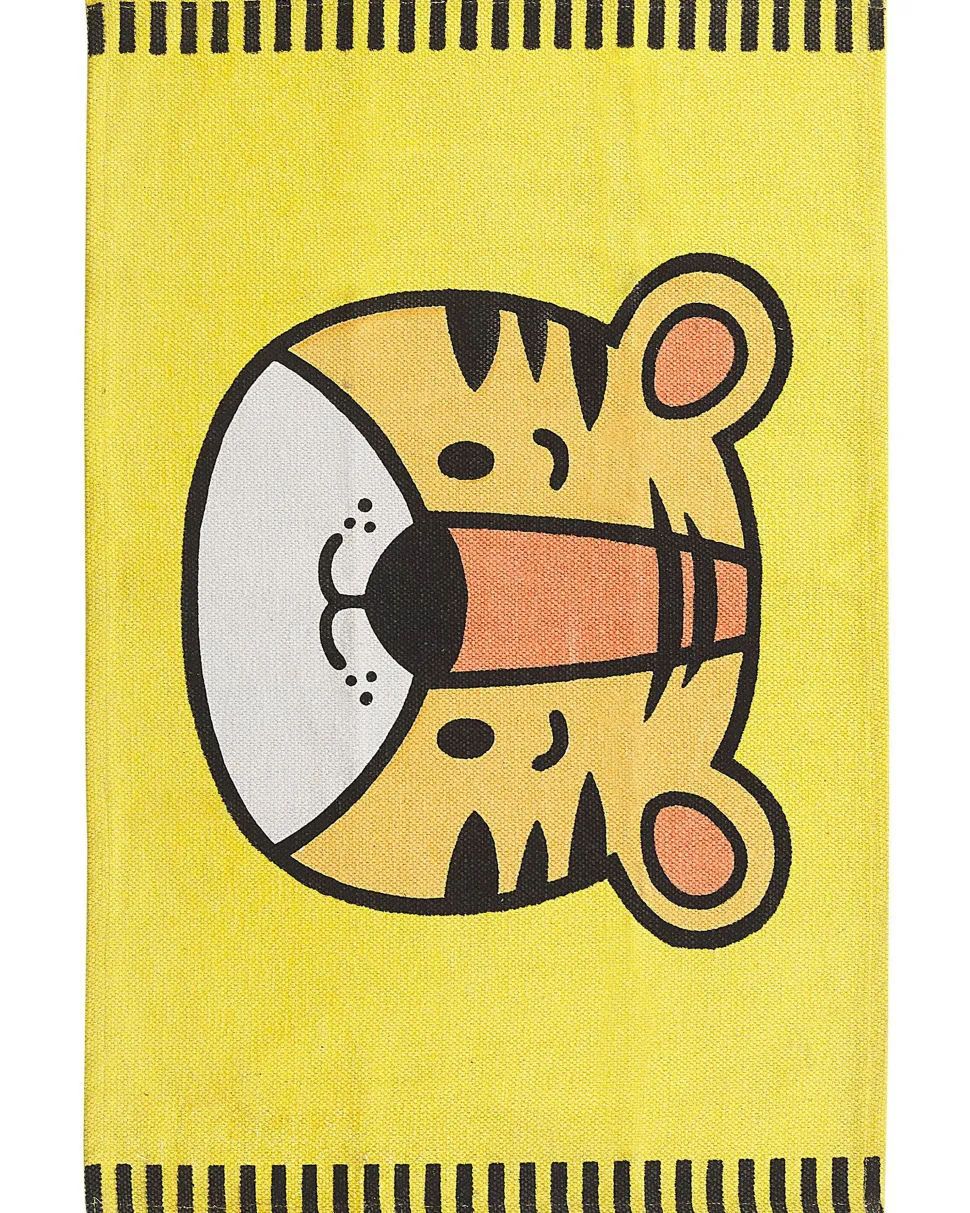 Tapete Para Criancas Em Algodao Amarelo 90 X 60 Cm Ranchi