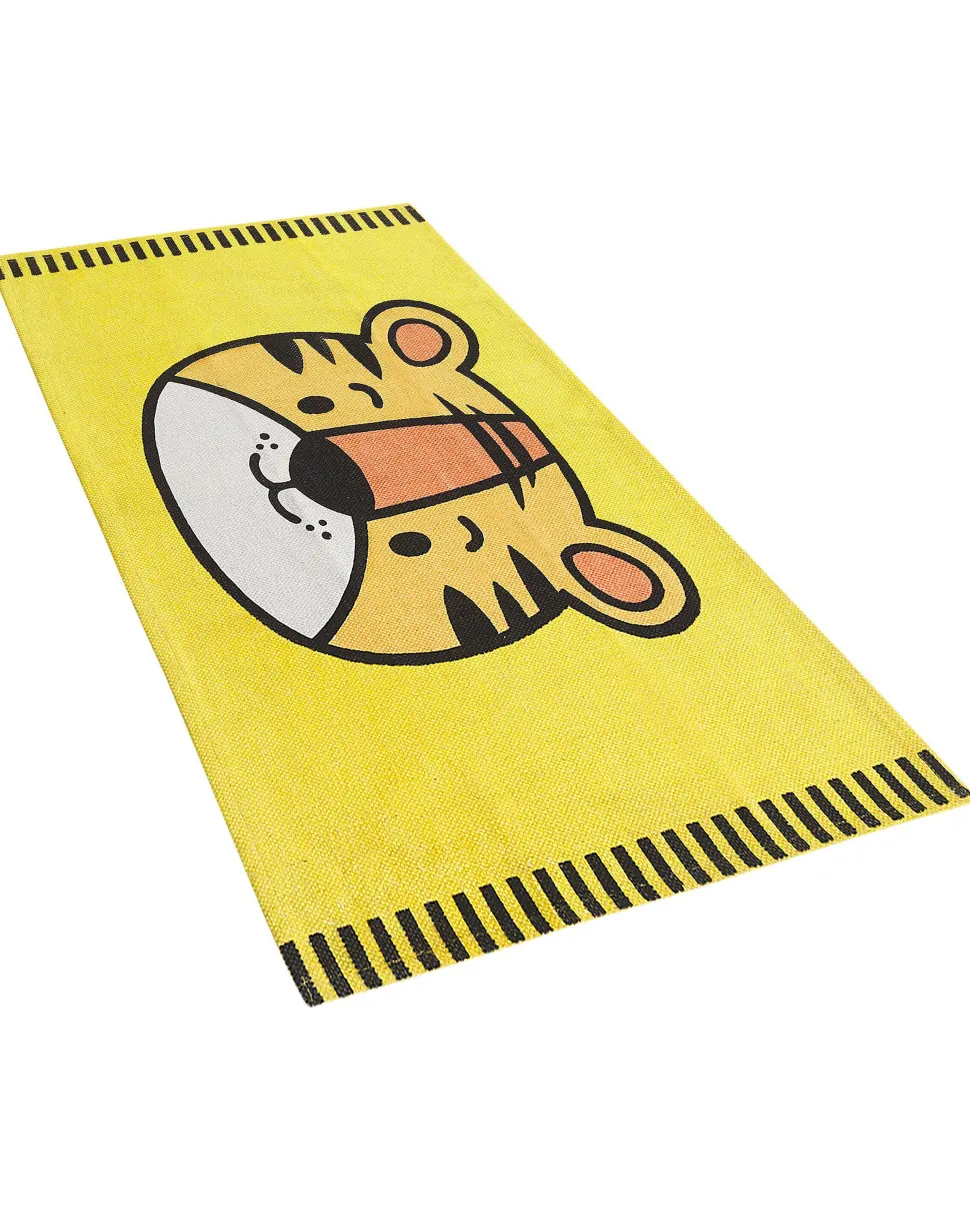 Tapete Para Criancas Em Algodao Amarelo 90 X 60 Cm Ranchi