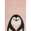 Tapete Para Criancas Em Algodao Rosa Com Impressao De Pinguim 80 X 150 Cm Pengkol
