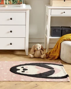 Tapete Para Criancas Em Algodao Rosa Com Impressao De Pinguim 80 X 150 Cm Pengkol