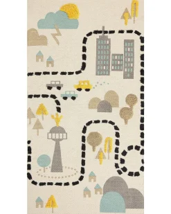 Tapete Para Criancas Em Algodao Multicolor 80 X 150 Cm Sazak