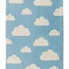 Tapete Para Criancas Em Algodao Azul E Branco 60 X 90 Cm Gwalijar