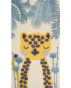 Tapete Para Criancas Em Algodao Multicolor Com Impressao De Leopardo 80 X 150 Cm Luas