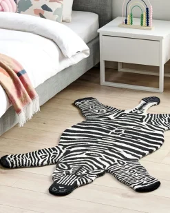 Tapete Para Criancas Em La Preta E Branca Impressao De Zebra 100 X 160 Cm Marty