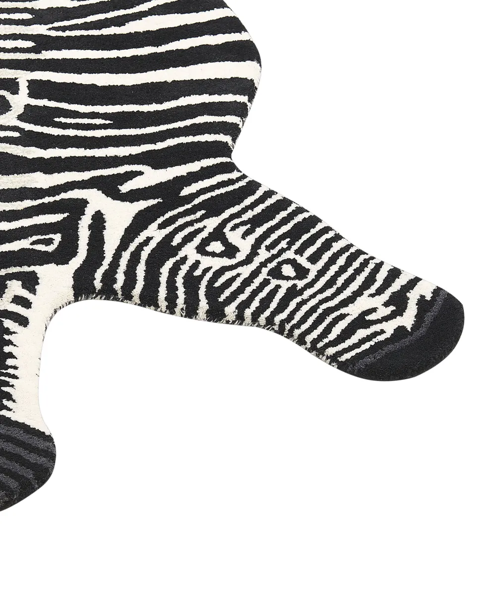 Tapete Para Criancas Em La Preta E Branca Impressao De Zebra 100 X 160 Cm Marty