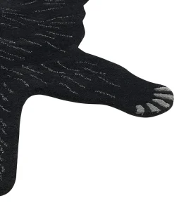 Tapete Para Criancas Em La Preta Impressao De Pantera 100 X 160 Cm Bagheera