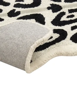 Tapete Para Criancas Em La Creme E Branca Impressao Leopardo 100 X 160 Cm Mibu
