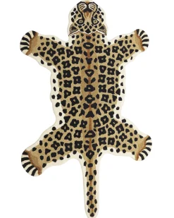 Tapete Para Criancas Em La Creme Impressao De Leopardo 100 X 160 Cm Azaad