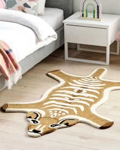 Tapete Para Criancas Em La Castanha Impressao De Antilope 100 X 160 Cm Zaza