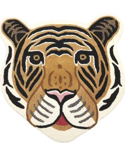 Tapete Para Criancas Em La Creme Impressao De Tigre 120 X 110 Cm Parker