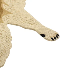 Tapete Para Criancas Em La Creme Impressao De Lobo 100 X 160 Cm Balto