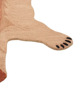 Tapete Para Criancas Em La Creme Impressao De Leao 100 X 160 Cm Mufasa