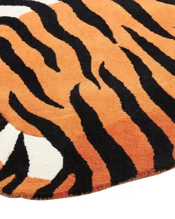 Tapete Para Criancas Em La Laranja Impressao De Tigre 100 X 155 Cm Rajah