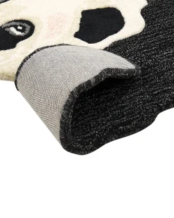 Tapete Para Criancas La Preta E Branca Impressao De Panda 100 X 160 Cm Jingking