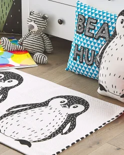 Tapete Preto E Branco 60 X 90 Cm Hajdarabad