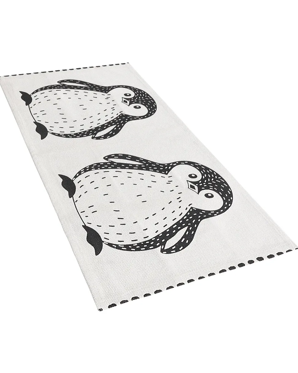 Tapete Preto E Branco 60 X 90 Cm Hajdarabad