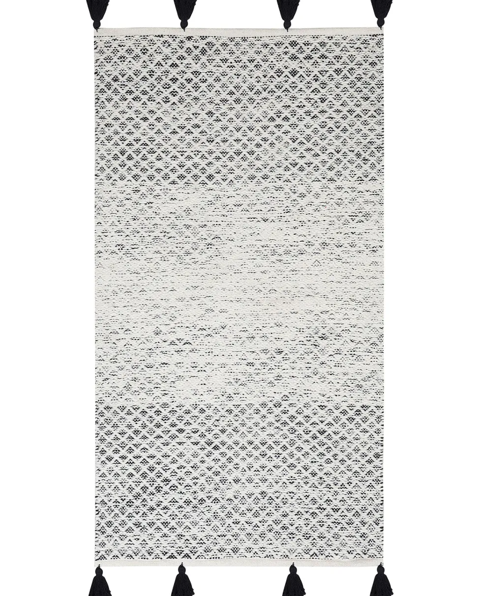 Tapete Preto E Branco 80 X 150 Cm Gemlik