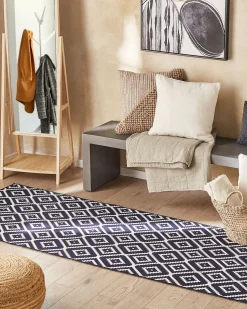 Tapete Preto E Branco 80 X 300 Cm Karungal