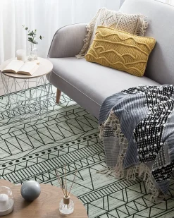 Tapete Preto E Cinzento 160 X 230 Cm Keban