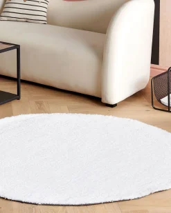 Tapete Redondo Branco 140 Cm Demre